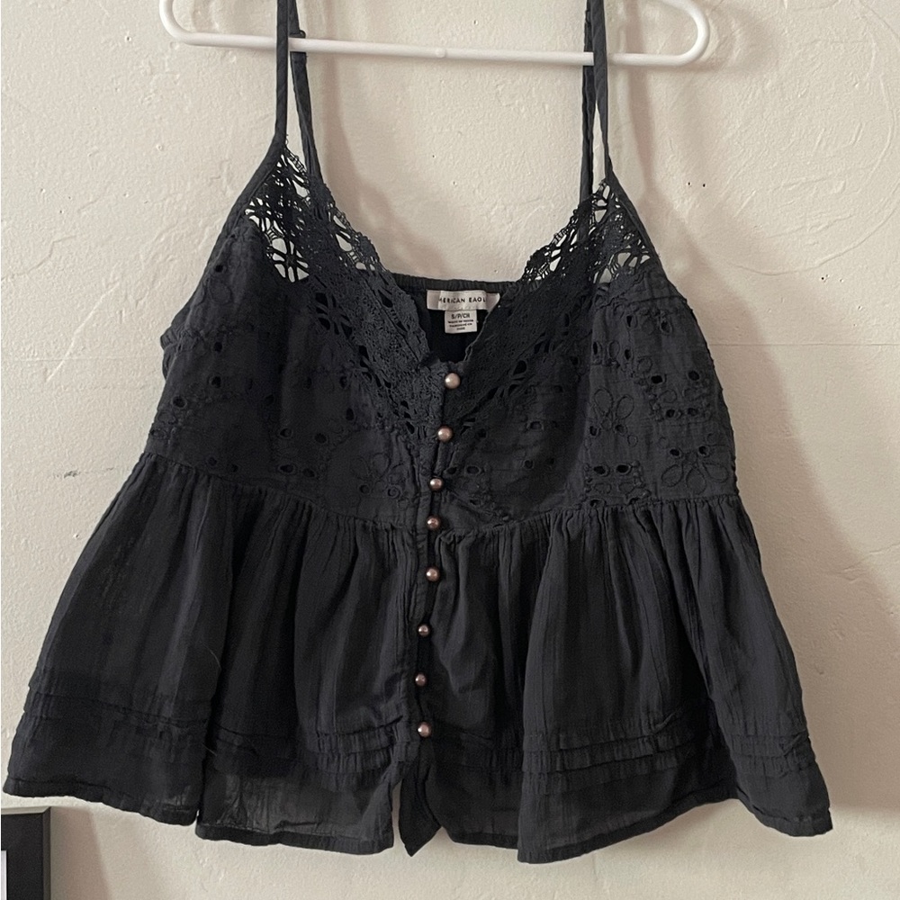 American eagle top with buttons going down